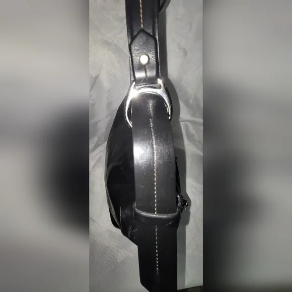 Dooney & Bourke Black Croc-Patterned Hobo Bag - Picture 6 of 10